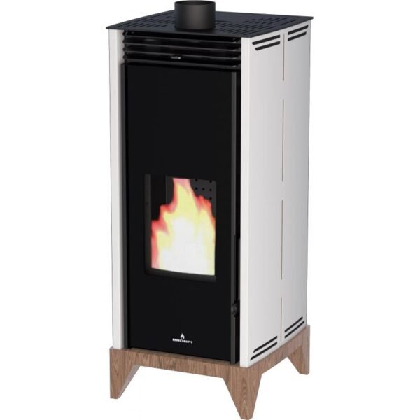 Pelletofen ohne Strom, natürliche Konvektion – BRONPI Free 6 Vision 6 kW